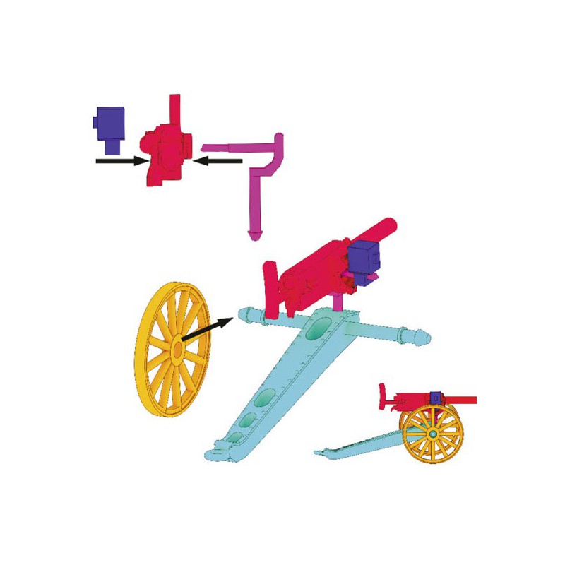 Figurine Pom-Pom Gun with British Crew