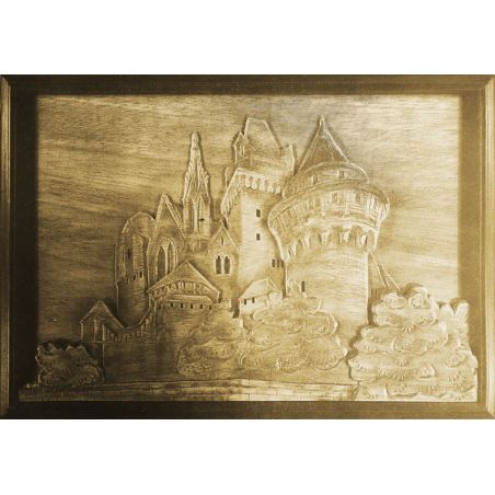 Puzzle 3D mécanique facile pour maquette Tableau en bois CHATEAU