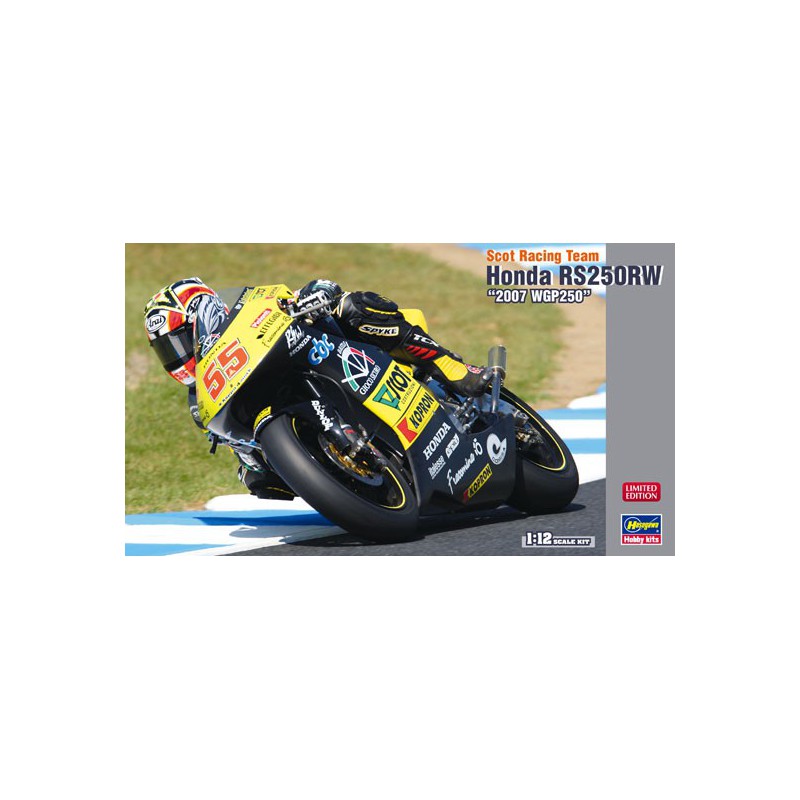 Maquette de moto en plastique TEAM HONDA RS250RW 1/12