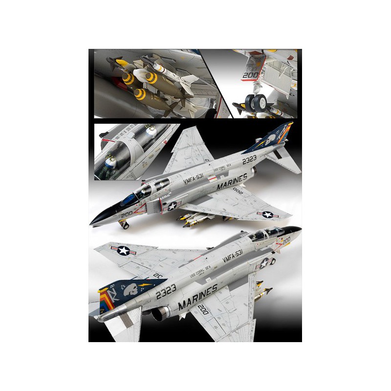 Maquette d'avion en plastique F-4B/N Gray Ghosts 1/48