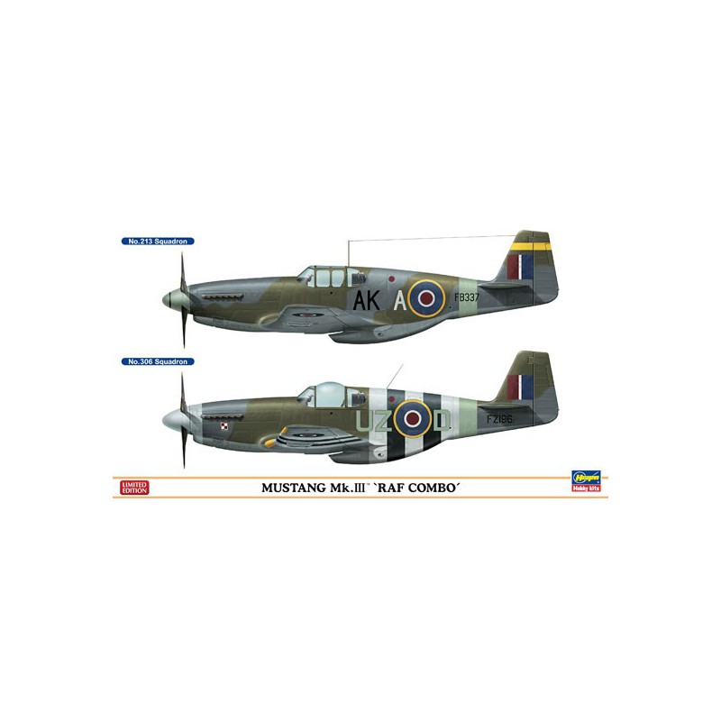 Maquette d'avion en plastique Combo MUSTANG Mk.III RAF 1/72