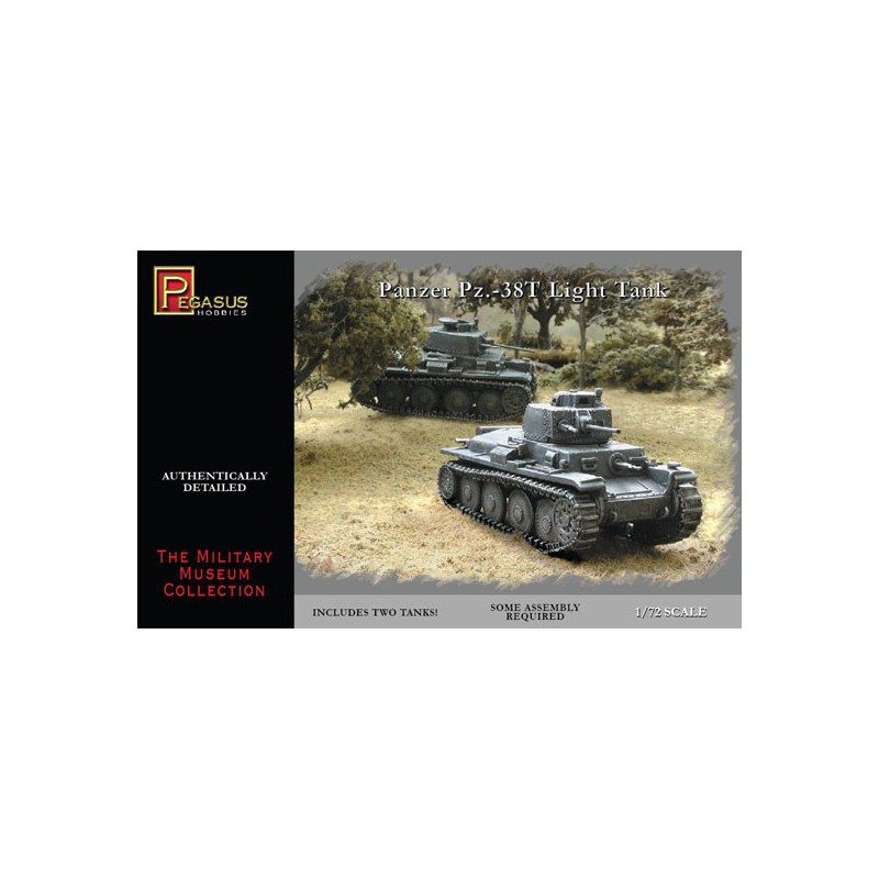 Maquette de Char en plastique Panzer Pz38(t) Light tank 1/72