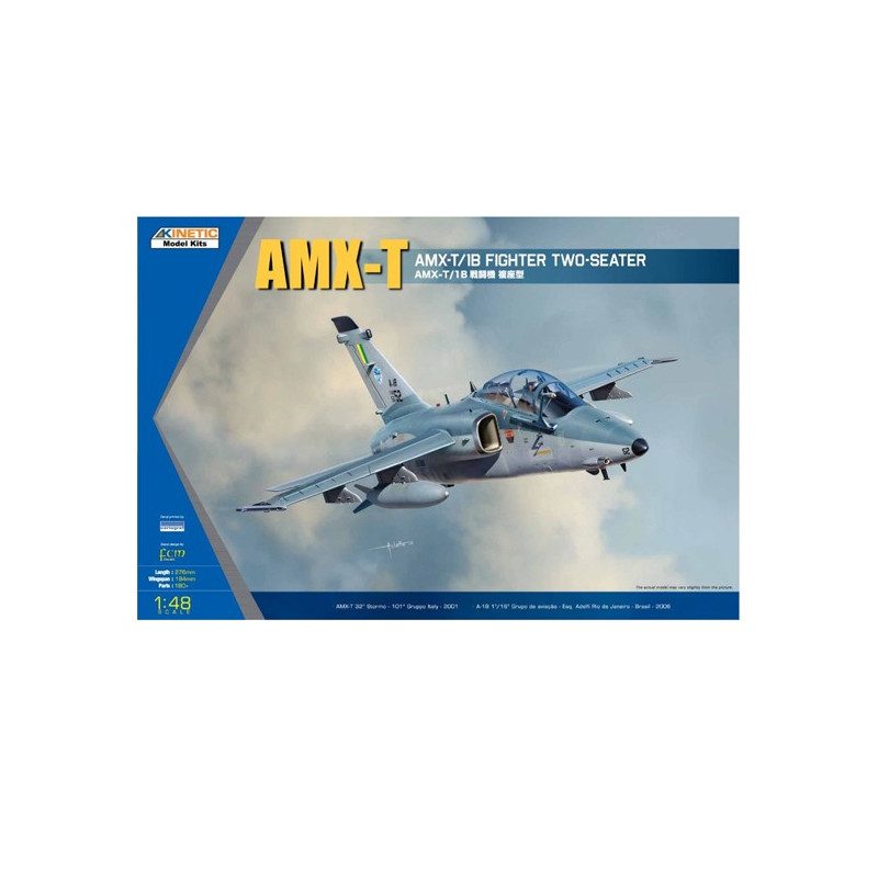 Maquette d'avion en plastique AMX-T/1B Bi Places 1/48