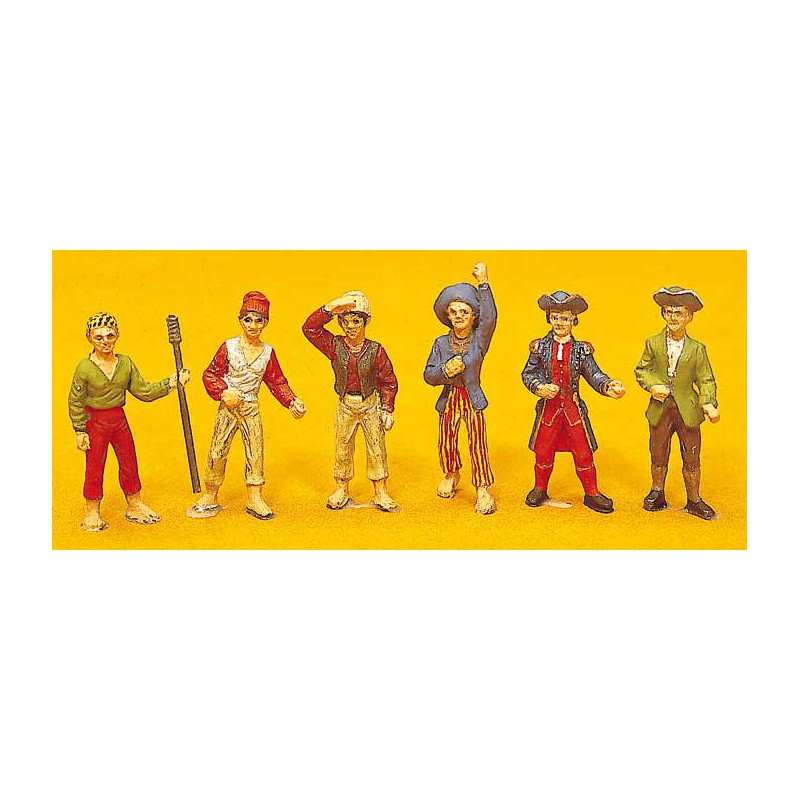 Accessoire pour bateau radiocommandé 6 MARINS EN METAL 1/64