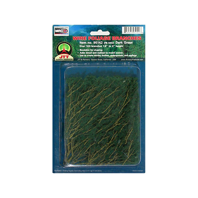 Foliages herbes BRANCHES DE FEUILLAGE VERT MOYEN 37 à 75mm