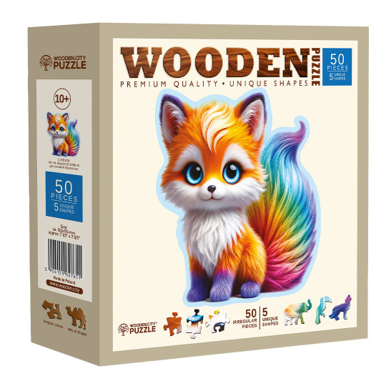 Puzzle Cute Fox Animali...