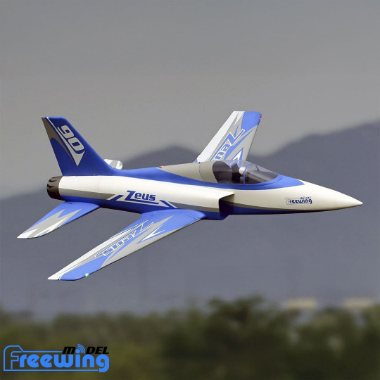 Avion Jet RC ZEUS EP blu 6S...