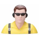 Accessoire embarqué BUSTE DE PILOTE SPORT PEINT JAUNE - 1/3