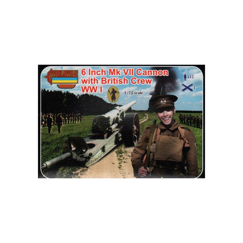 Figurine Canon MkII + Equipage Ang.1/72
