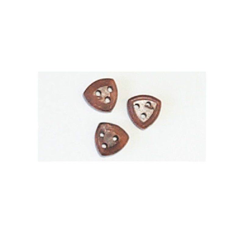 Accastillage de bateau Cap de mouton triangulaire en noyer, diam. 7mm