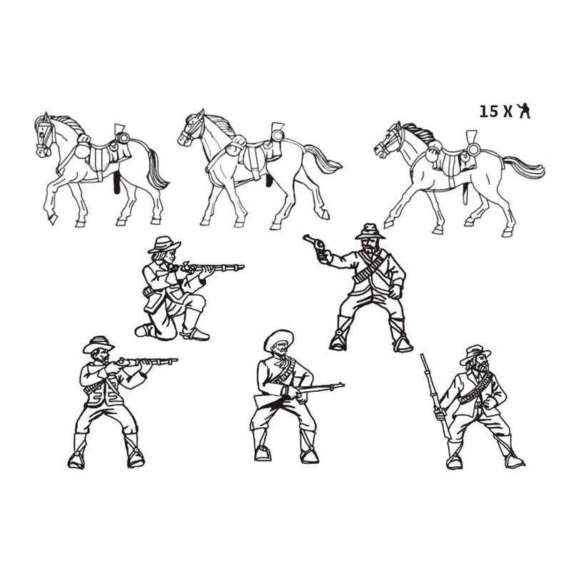 Figurine Cavaliers Frontaliers 1/72