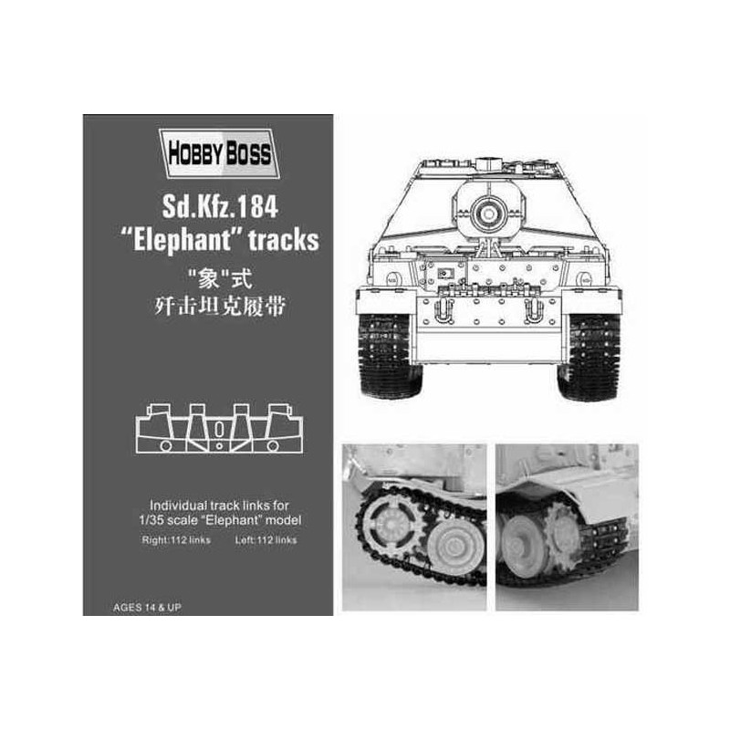 Maquette de Char en plastique Chenilles p Sd.Kfz 184 El 1/35