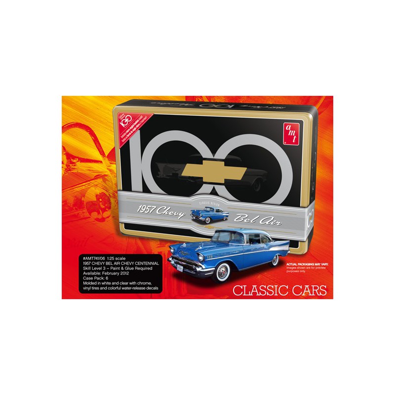 Maquette de voiture en plastique Chevy Bel Air 1957 1/25