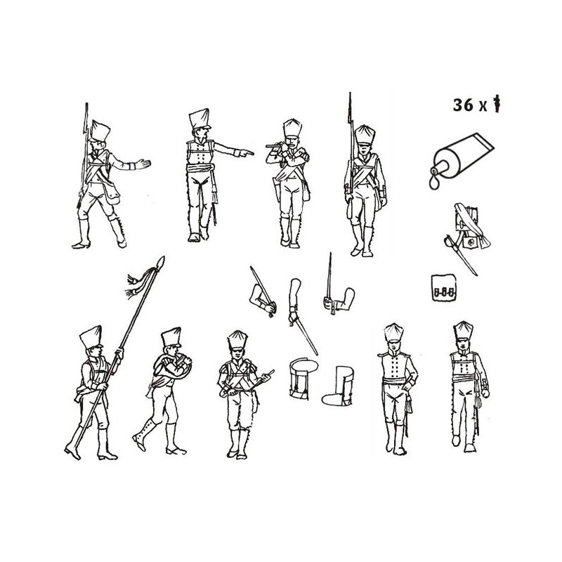 Figurine COMMANDEMENT INF. PRUS. 1/72
