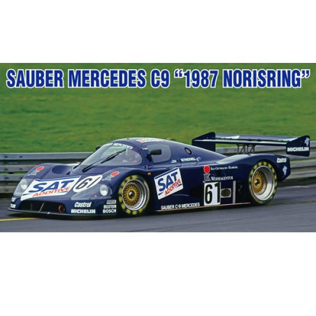 Maquette de voiture en plastique Sauber Mercedes C9 1987 1/24