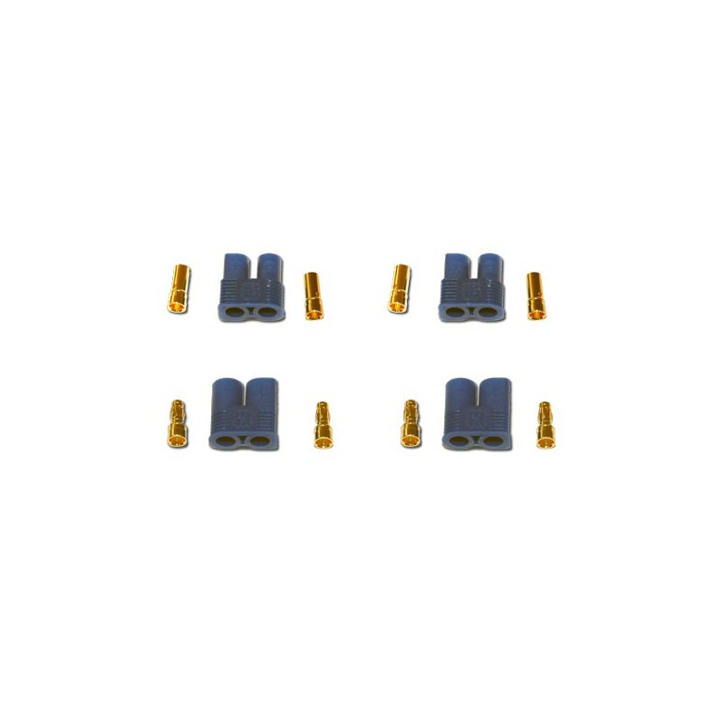 Chargeur pour accu pour appareil radiocommandé Connecteur EC3 M+F or (2 paires)