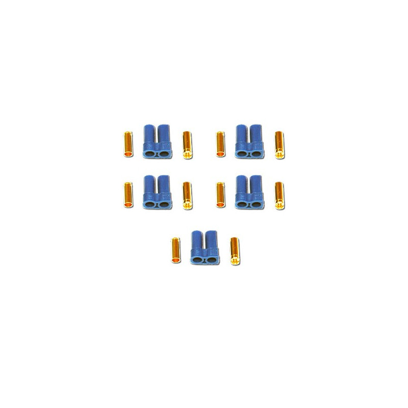 Chargeur pour accu pour appareil radiocommandé Connecteur EC5 Femelle or (5 pcs)
