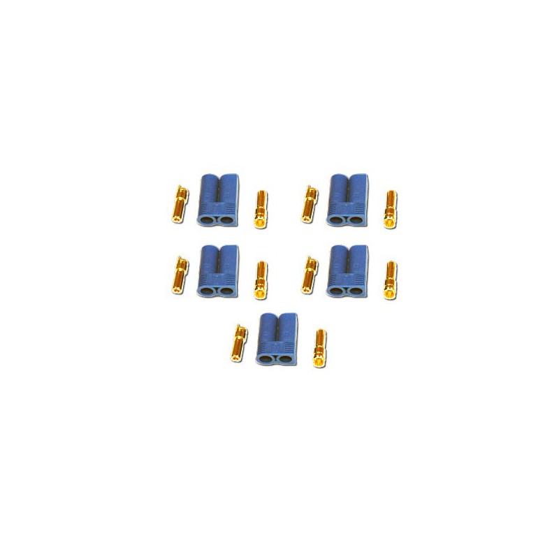 Chargeur pour accu pour appareil radiocommandé Connecteur EC5 Mâle or (5 pcs)