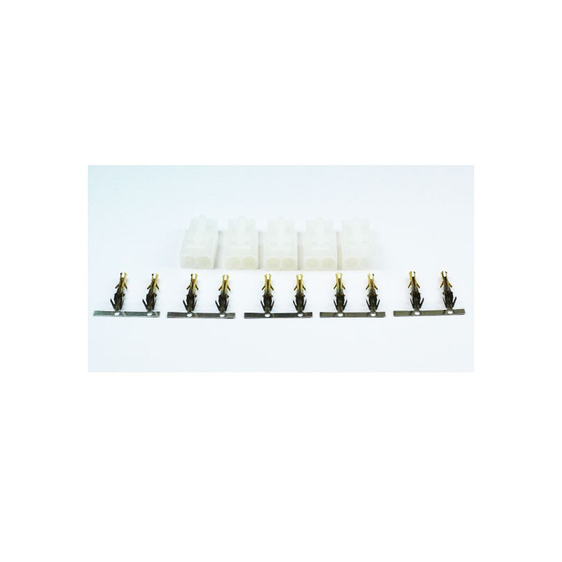 Chargeur pour accu pour appareil radiocommandé Connecteur Tamiya Mâle or (5 pcs)