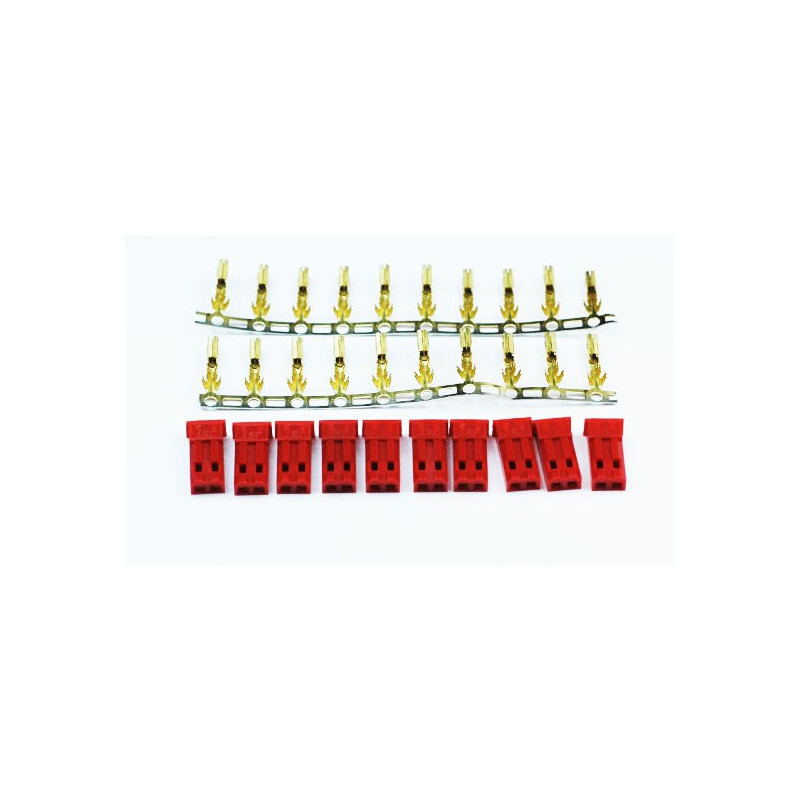 Connectique pour accu pour appareil radiocommandé Connecteur BEC Mâle or (10 pcs)