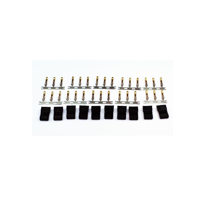 Accessoire pour radio Connecteurs servo JR plaqué or (10 pcs)