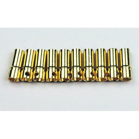 Chargeur pour accu pour appareil radiocommandé Contacts cylindriques 3.5mm or Femelles(10 pcs)