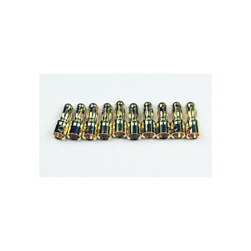 Chargeur pour accu pour appareil radiocommandé Contacts cylindriques 3.5mm or Mâles (10 pcs)