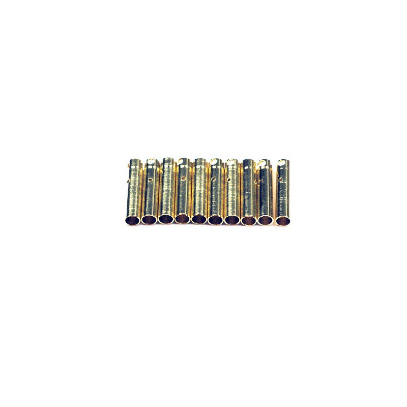 Chargeur pour accu pour appareil radiocommandé Contacts cylindriques 4mm or Femelles 100 pcs