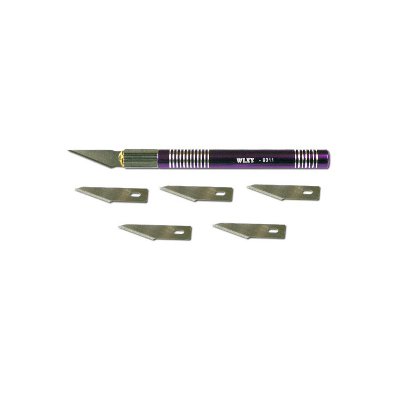 Couteau pour maquette Couteau scalpel diam.11mm + 6 lames