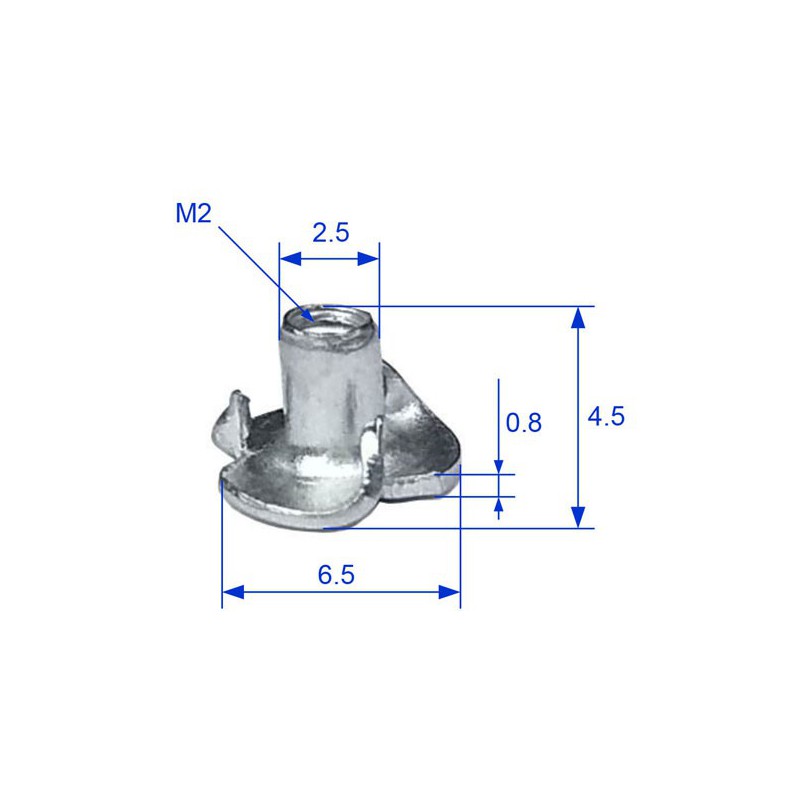 Visserie Ecrou Prisonnier M2 (10 pcs)