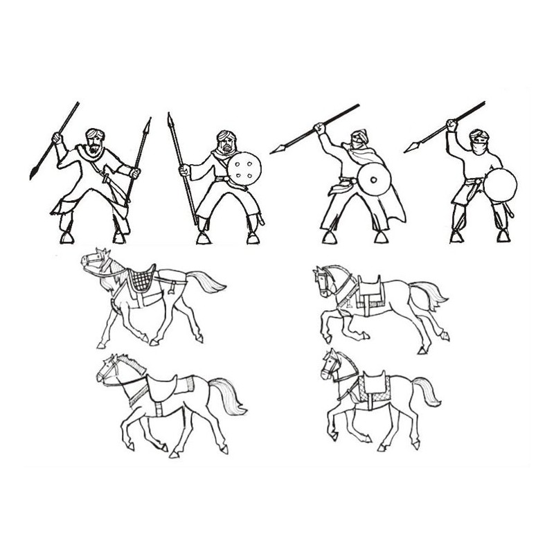 Figurine Cavalerie Légère Almoravid1/72