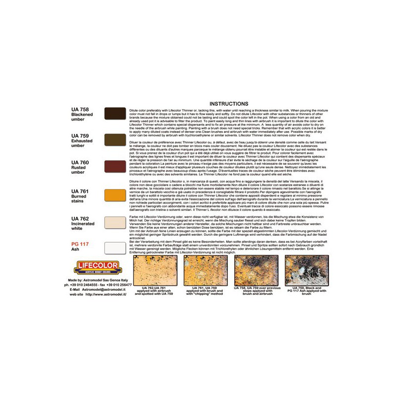 Peinture acrylique Set pour Aspects Brulés