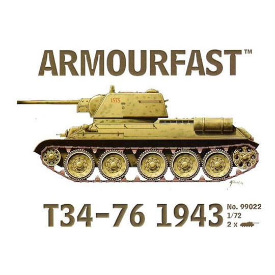 Maquette de Char en plastique T34-791943 1/72