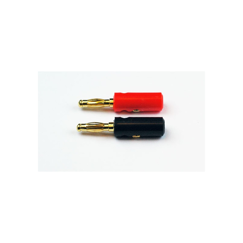 Chargeur pour accu pour appareil radiocommandé Fiches bananes Rouge + Noire or (1 paire)