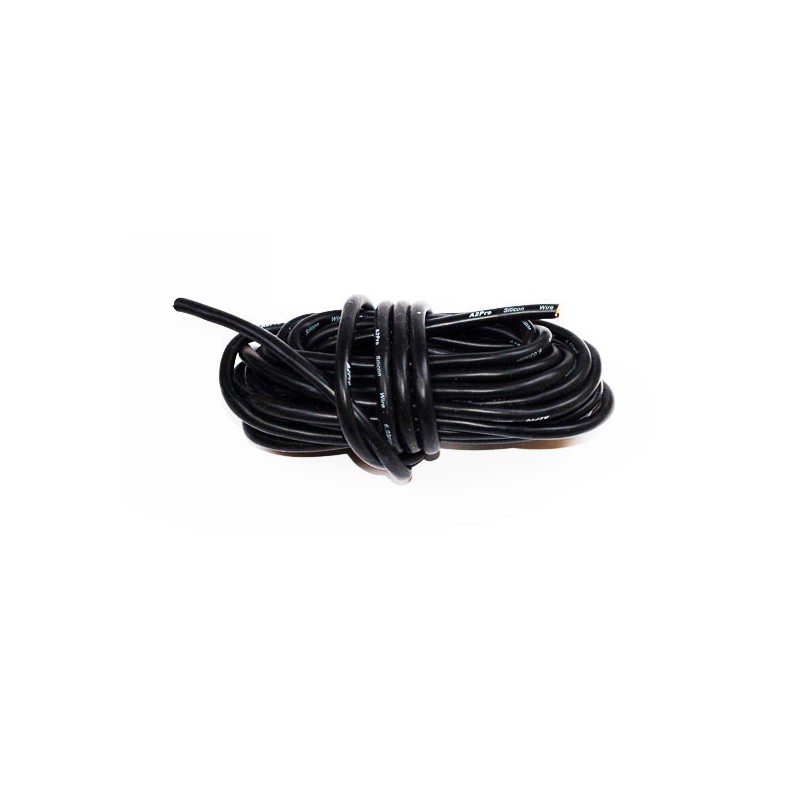 Chargeur pour accu pour appareil radiocommandé Fil silicone AWG8 8.3mm2 Noir longueur 5m