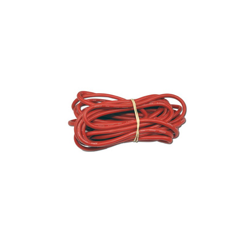 Chargeur pour accu pour appareil radiocommandé Fil silicone AWG9 6.63mm2 Rouge Longueur 5m