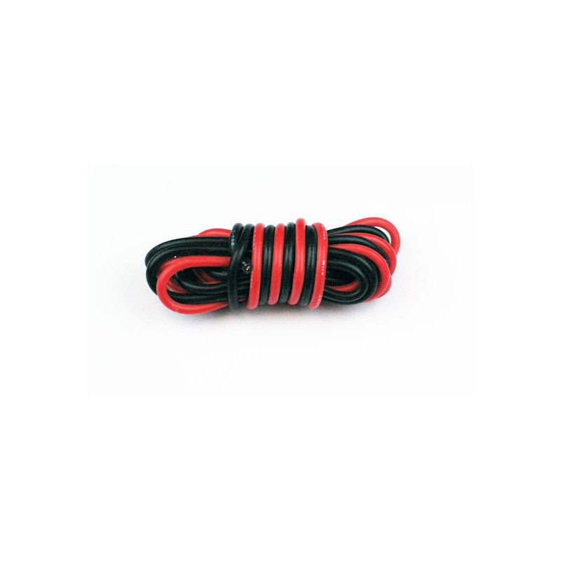 Chargeur pour accu pour appareil radiocommandé Fils silicone AWG18 0.81mm2 Rouge+Noir Longueur 1m