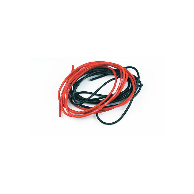 Chargeur pour accu pour appareil radiocommandé Fils silicone AWG20 0.50mm2 Rouge+Noir Longueur 1m