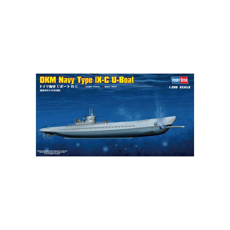 Maquette de Bateau en plastique Type lX-C U-Boat 1/350