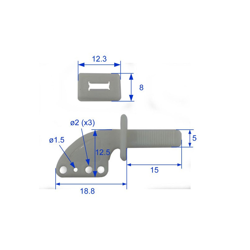Accessoire embarqué Guignols profilés 19mm + clips (5 pcs)
