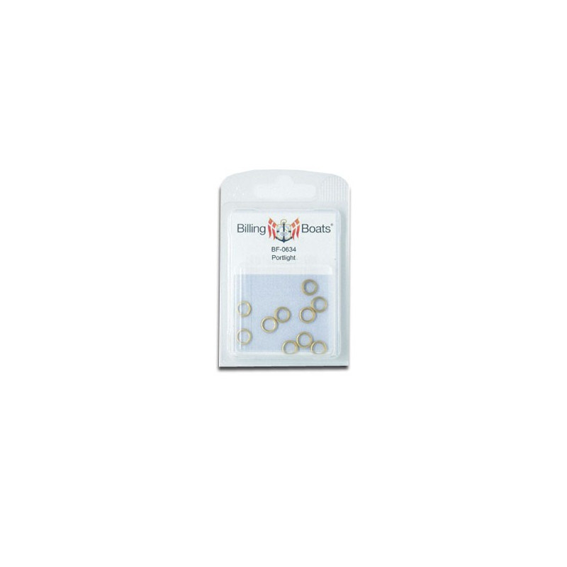 Accastillage de bateau Hublots en laiton 9mm (10pcs)