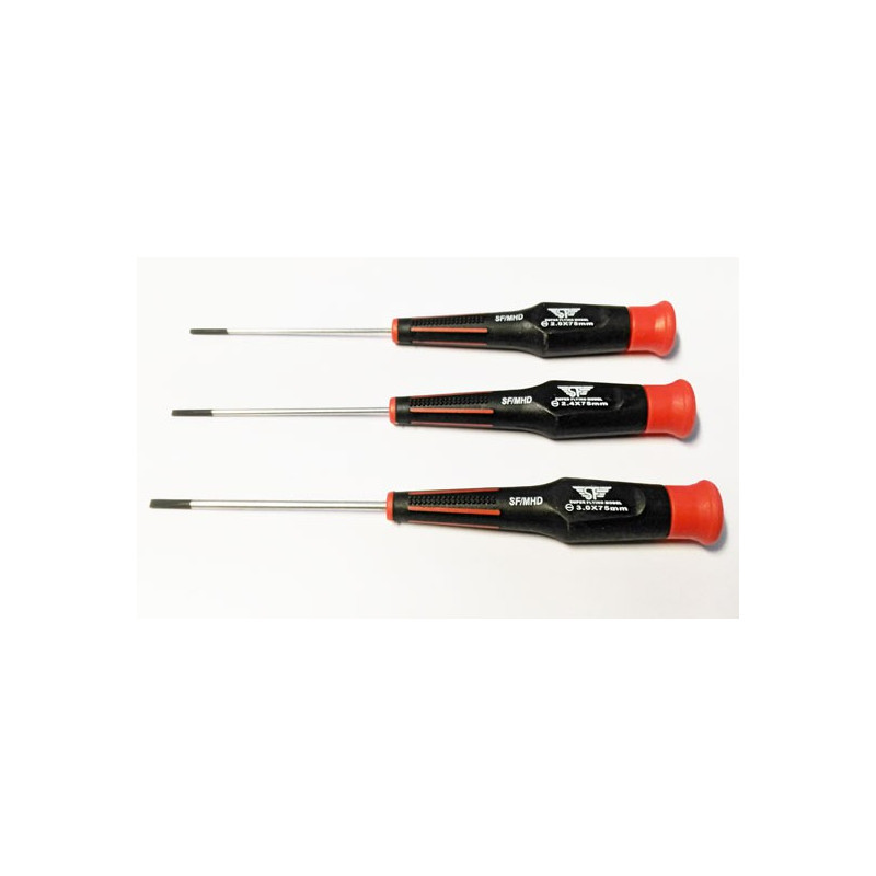 Tournevis pour maquette Jeu de 3 tournevis plats 2/2,4/3mm