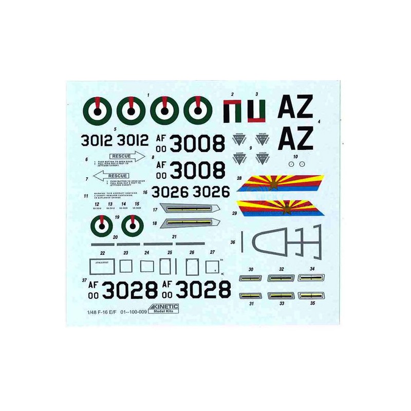 Maquette d'avion en plastique F-16F Block 601/48