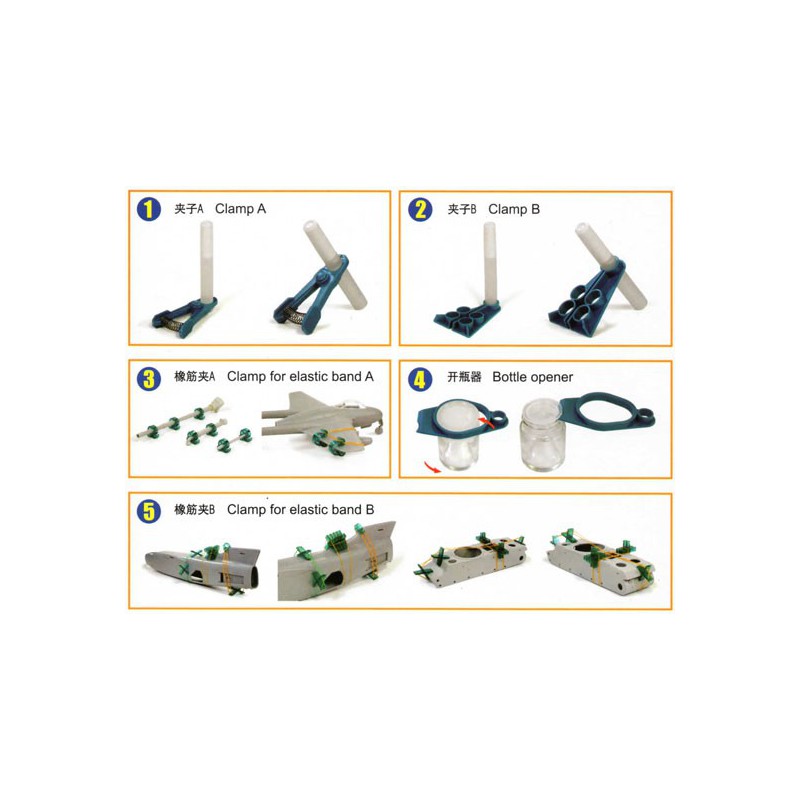 Outil pour maquette 5 outils de serrage