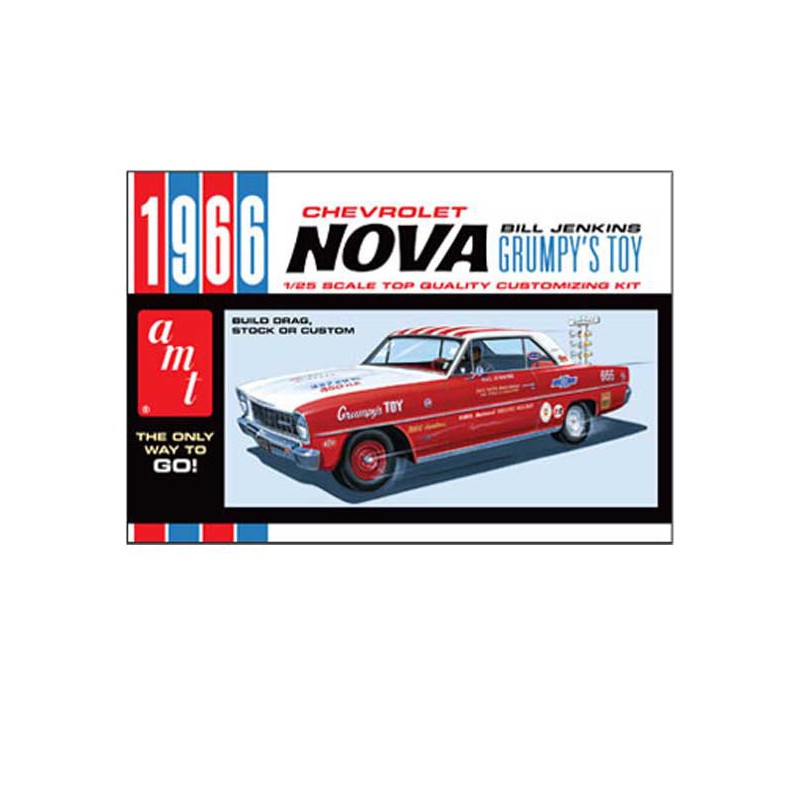 Maquette de voiture en plastique CHEVY NOVA 1966 1/25