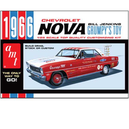 Maquette de voiture en plastique CHEVY NOVA 1966 1/25