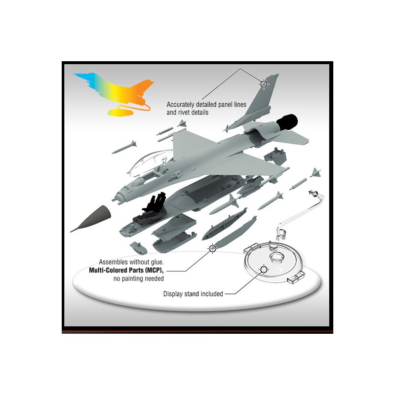 Maquette d'avion en plastique USAF F-16C MCP 1/72