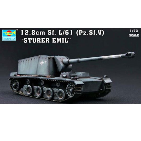 Maquette de Char en plastique GERMAN 12.8CM SELBSTFAHRLAFETTE L/61