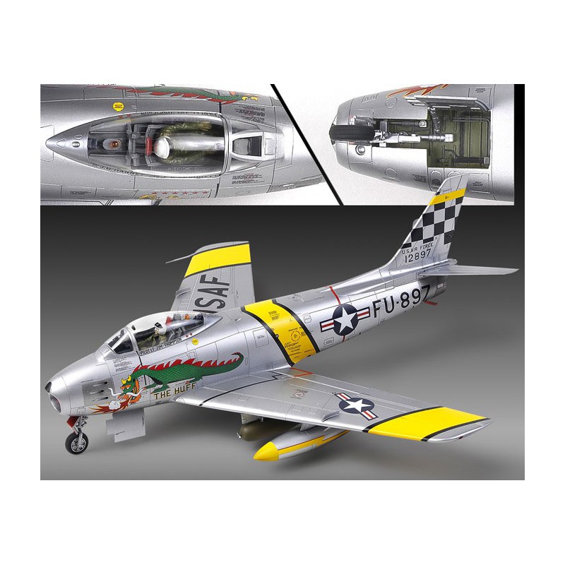Maquette d'avion en plastique F-86F SABRE The Huff 1/48