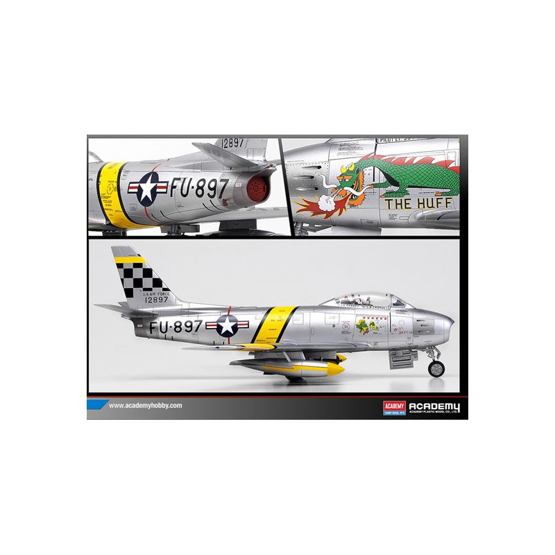 Maquette d'avion en plastique F-86F SABRE The Huff 1/48